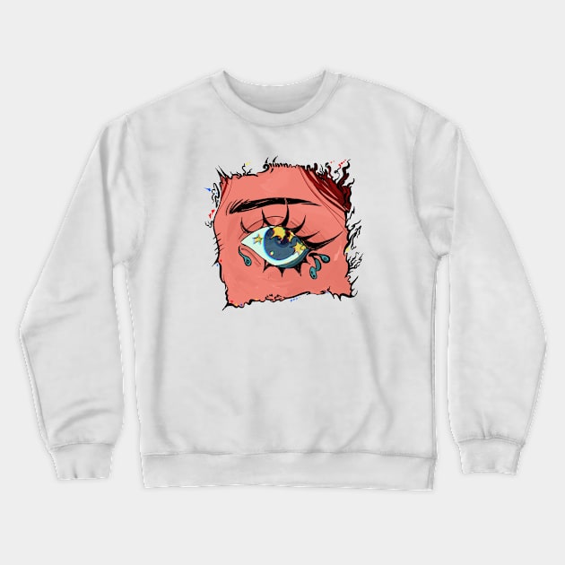 Sadness in the eyes Crewneck Sweatshirt by snowpiart